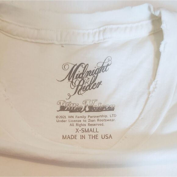 NWOT Midnight Rider Willie Nelson Texas Graphic Short Sleeve Tee XS - Picture 6 of 10